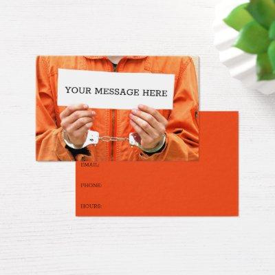 Man in Orange Jumpsuit with Handcuffs