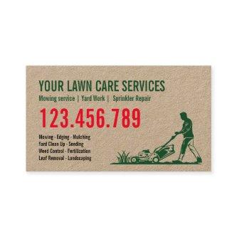 Man Mowing Grass Yarn Care Gardening Landscaping