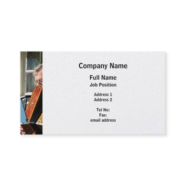 Man Playing Accordion - Platinum Finish