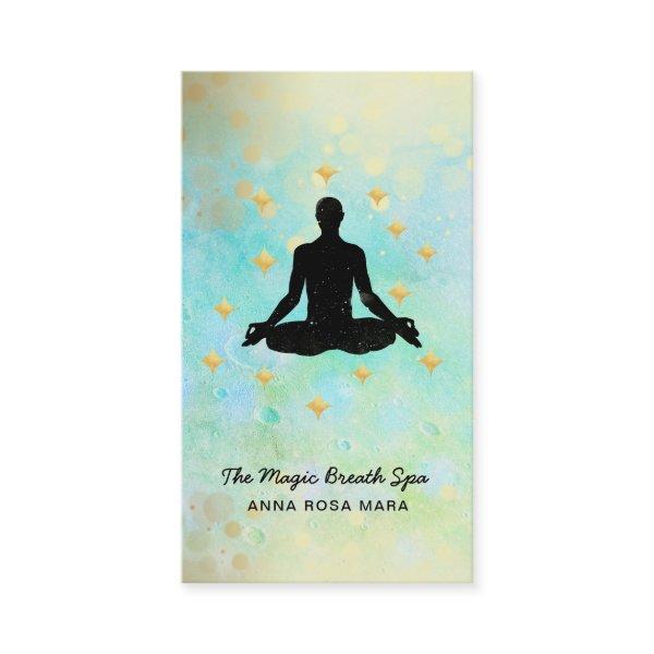 ** Man Yoga Glitter Gold Meditation  Mindfulness
