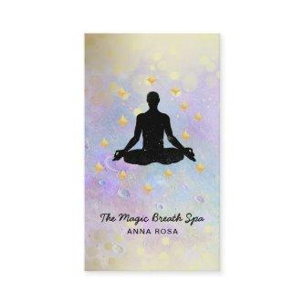 *~* Man Yoga Gold Glitter Meditation  Mindfulness