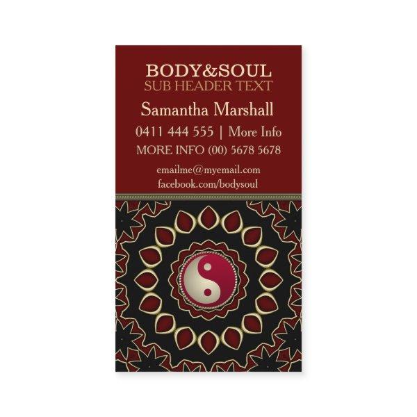 Mandala Gold Red YinYang New Age