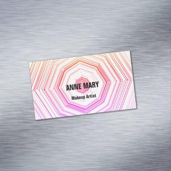 Mandala Pink Abstract Salon MakeUp Artist Colorful  Magnet