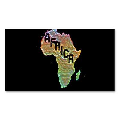 Map of Africa With Retro Africa  Magn