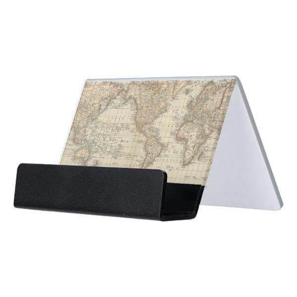 Map of the World 2 2 Desk  Holder
