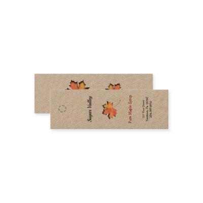 Maple Leaf Cutout Maple Syrup Hang Tags