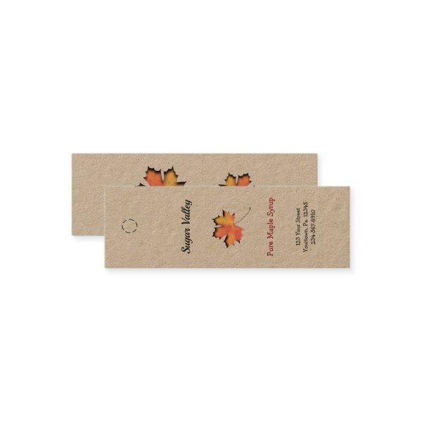 Maple Leaf Cutout Maple Syrup Hang Tags