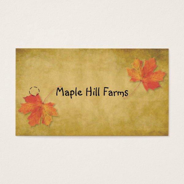 Maple Leaves Maple Syrup Hang Tag