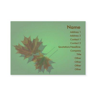 Maple Leaves Profile Card