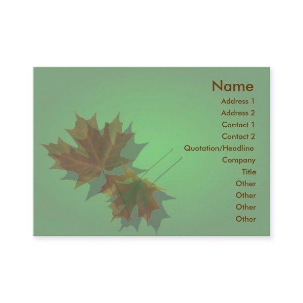 Maple Leaves Profile Card