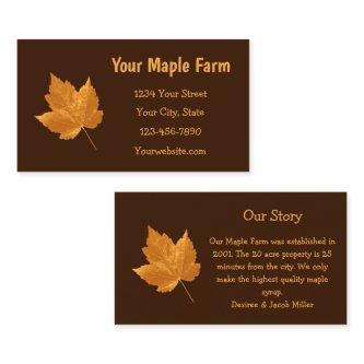 Maple Syrup Farm Amber Yellow Dark Brown Rustic