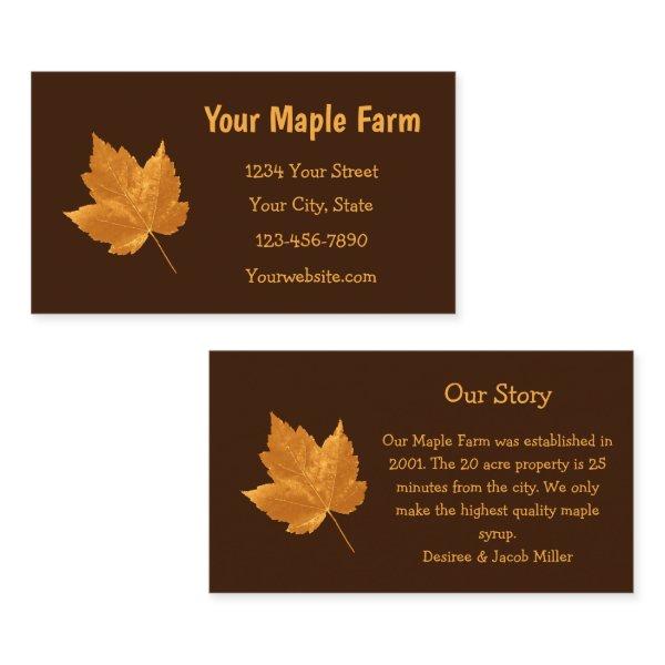 Maple Syrup Farm Amber Yellow Dark Brown Rustic