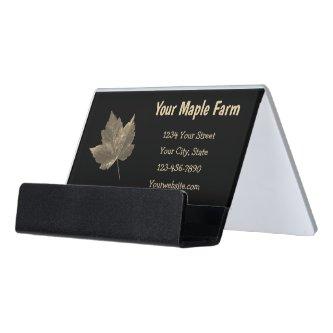 Maple Syrup Farm Beige Black Country Rustic Desk  Holder