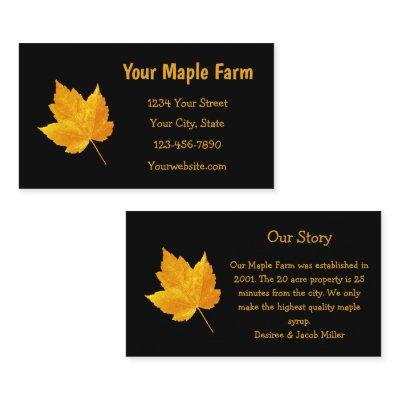 Maple Syrup Farm Gold Yellow Black Country Rustic