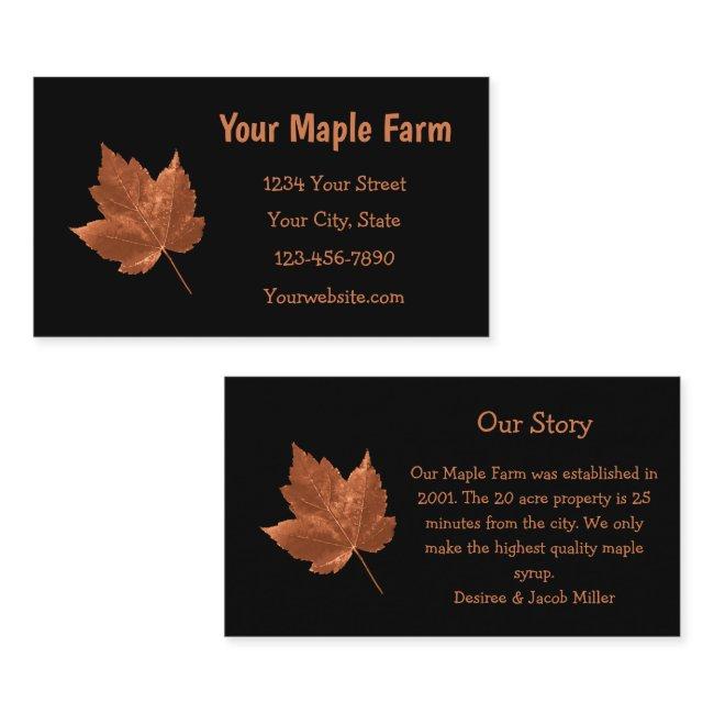Maple Syrup Farm Rustic Brown Black Country