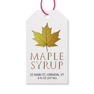 Maple Syrup Nutrition Facts Grade/Season Checklist Gift Tags