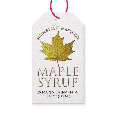 Maple Syrup Nutrition Grade/Season Jar Neck Tag