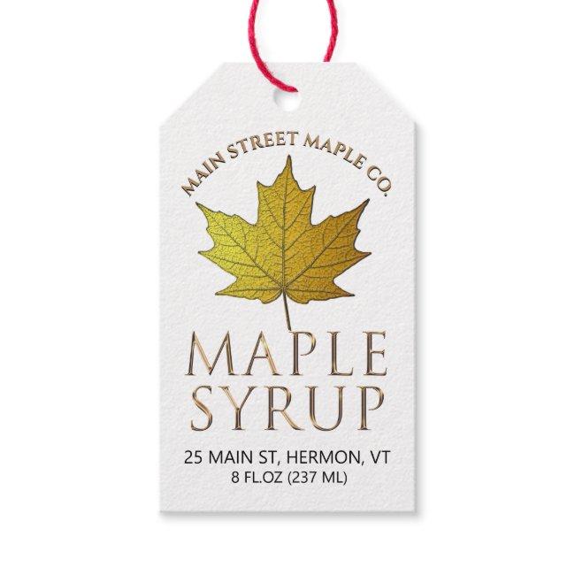 Maple Syrup Nutrition Grade/Season Jar Neck Tag