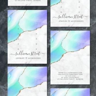 Marble Agate Multi Stud Earrings Display Card