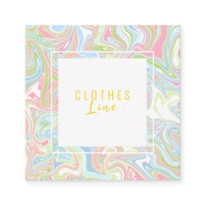 Marble Colorful Rainbow QR Code Liquid Boho Modern Square
