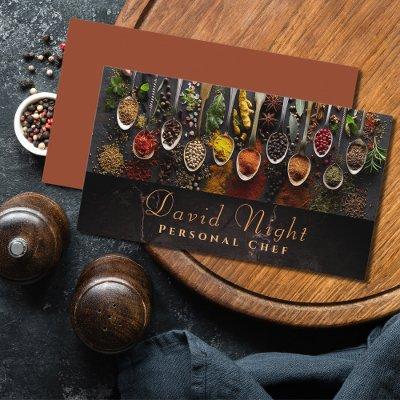 Marble Design Spoon Spices Food Chef Catering