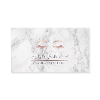 MARBLE FAUX ROSE GOLD EYE LASHES