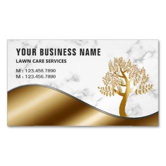 Marble Gold Tree Gardening Landscaping Lawn Care  Magnet