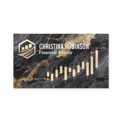 Marble | Golden Candlestick Graph