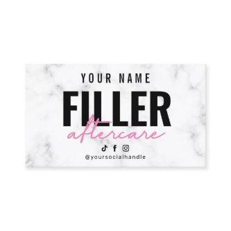 Marble Pink Filler Instruction Aftercare Card