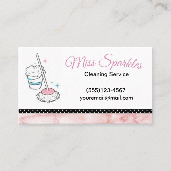 Marble Polka Dot Maid House Cleaning Services