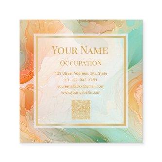 Marble seamless pattern terracotta square