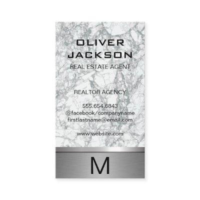 Marble Silver Metallic Trim | Monogram Lux