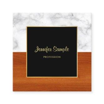 Marble Wood Gold Luxury Modern Elegant Template Square