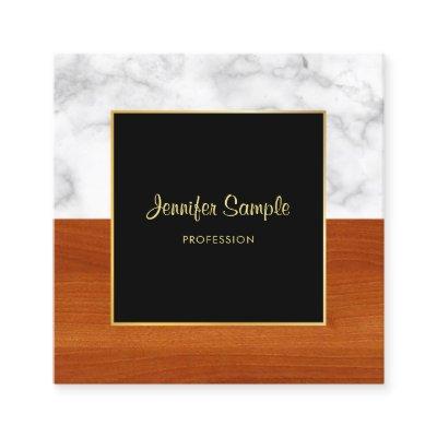 Marble Wood Gold Luxury Modern Elegant Template Square