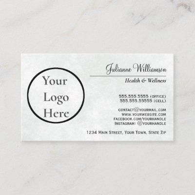 Marbled Steel Blue Your Logo Simple Professional