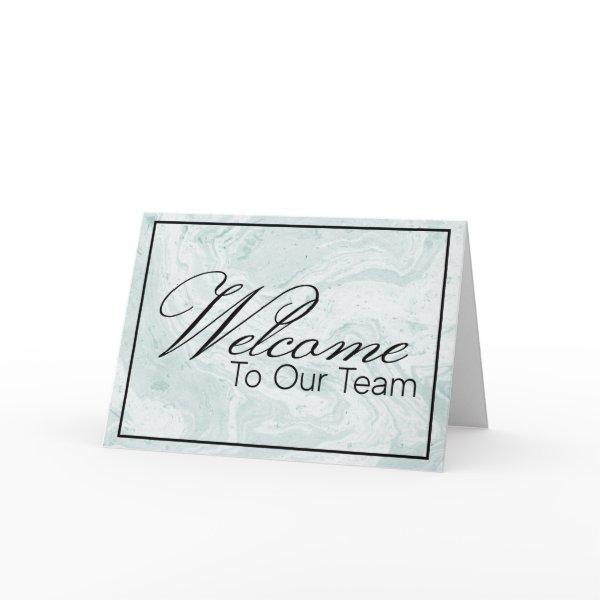 Marbled Welcome to the Team New Employee Card