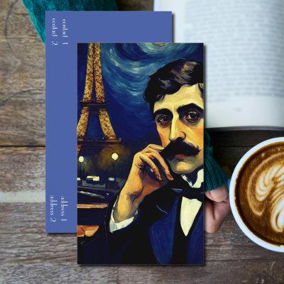 Marcel Proust in Paris -fantasy art