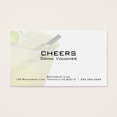 Margarita Business Drink Voucher Cards