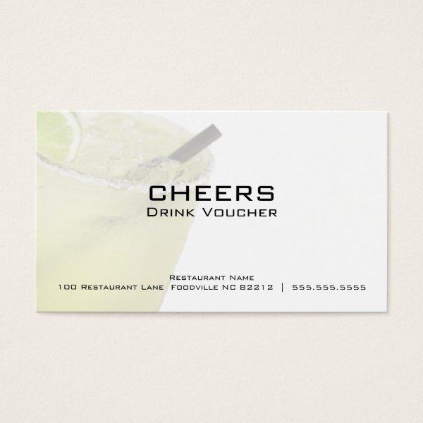Margarita Business Drink Voucher Cards