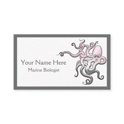 Marine Biologist with Octopus and Fish