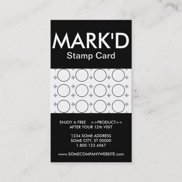 marked stamp card