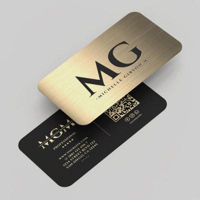Marketing Black Gold Monogram Elegant Modern