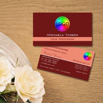 Maroon and Coral Classic with Logo Professional