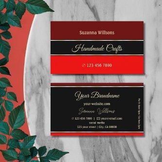Maroon and Red Borders on Black Professional