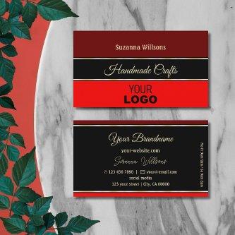Maroon and Red Borders on Black Stylish with Logo