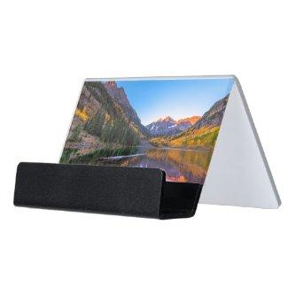 Maroon Bells Alpen Glow Desk  Holder