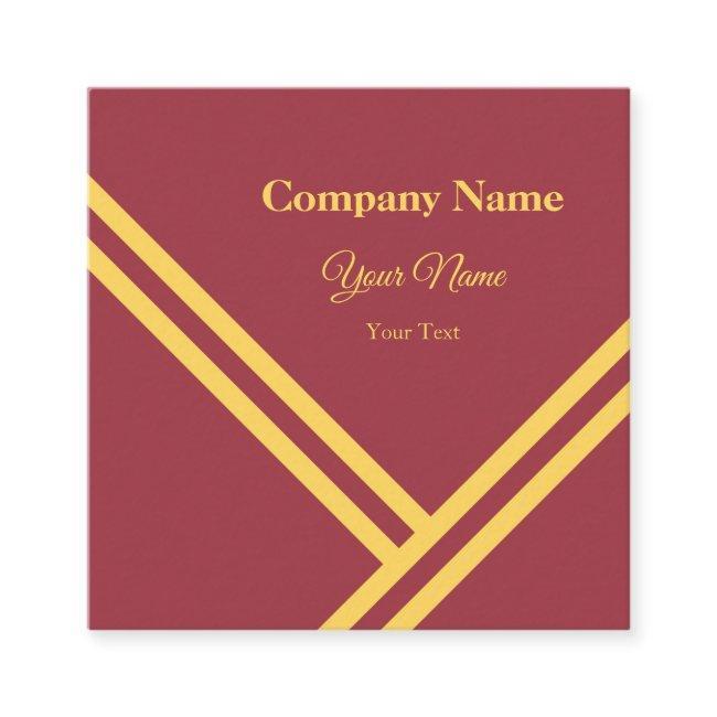Maroon Gold Diagonal Stripes Modern Graphic Design Square
