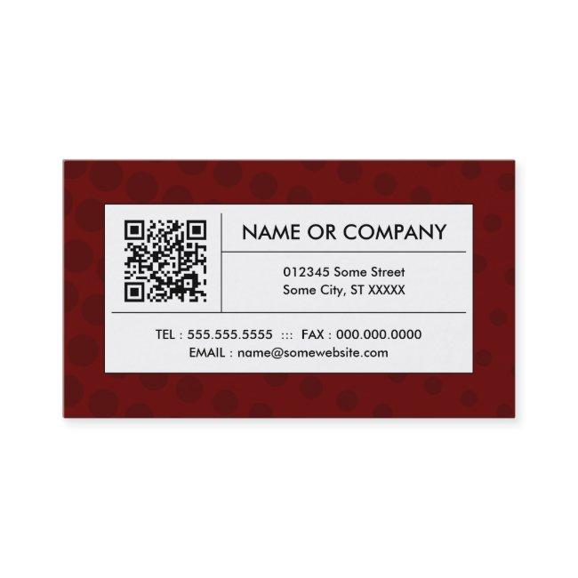 maroon halftone QR code