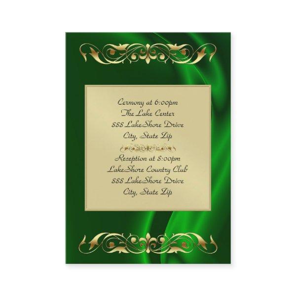 Marquis Green Silk Gold Guest Info