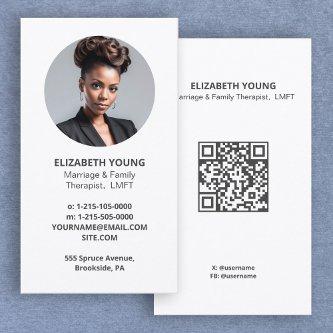 Marriage And Family Therapist Coach Photo and QR